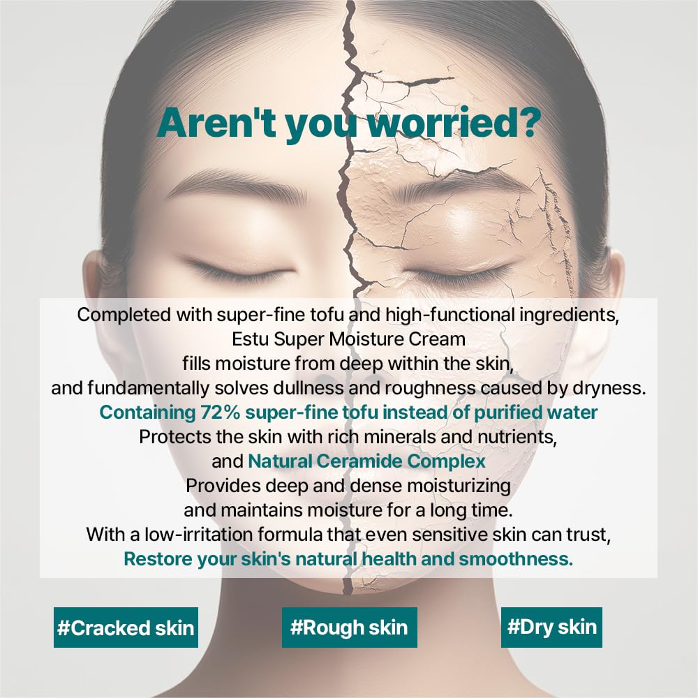 ZIOSTAND ESTU CHODANG Moisture Cream | Hydrated Glowing Skin | Soybean Ceramide | Botanical Extracts | 50g | Vegan Eco Friendly | Daily Skincare - 50g