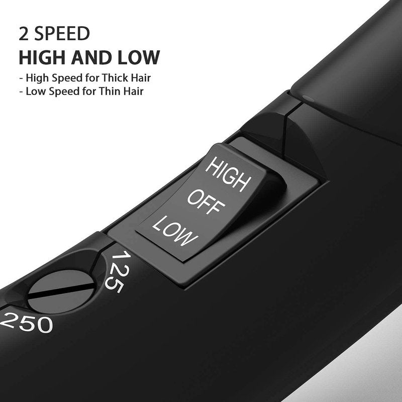 Compact Hair Dryer - Portable Mini Blow Dryer with Concentrator & Diffuser | Travel-Friendly Design