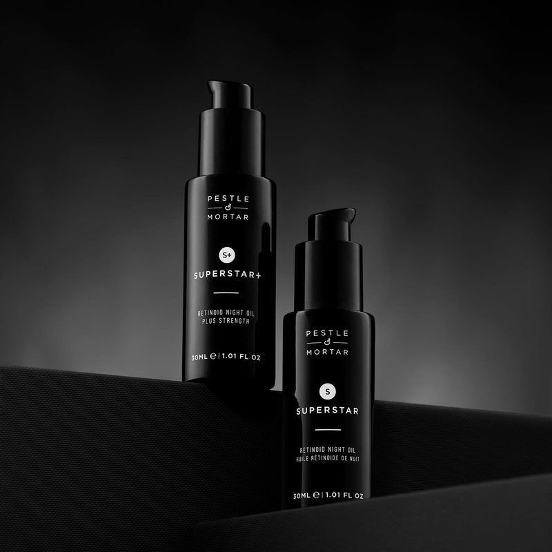 Pestle & Mortar Superstar 2% Retinoid Night Oil, Overnight Face Serum, Anti Aging, Reduces Wrinkles & Fine Lines with Vitamin E, Vitamin C and organic oil 1 Fl Oz