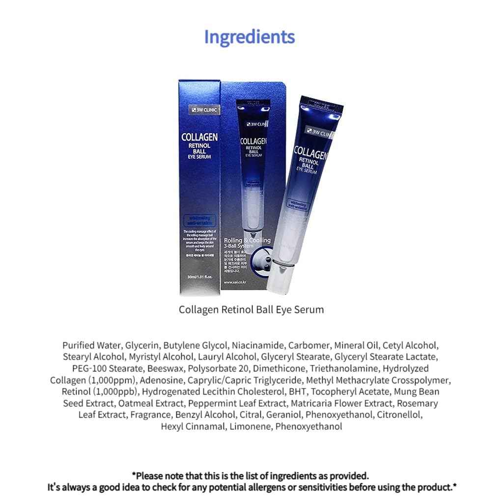 LOVE CINEMA Collagen Retinol Eye Serum – Korean Skincare for Dark Circles, Puffiness & Wrinkles, Anti-Aging Under Eye Treatment, 30ml / 1.01 fl.oz. [Made in Korea]