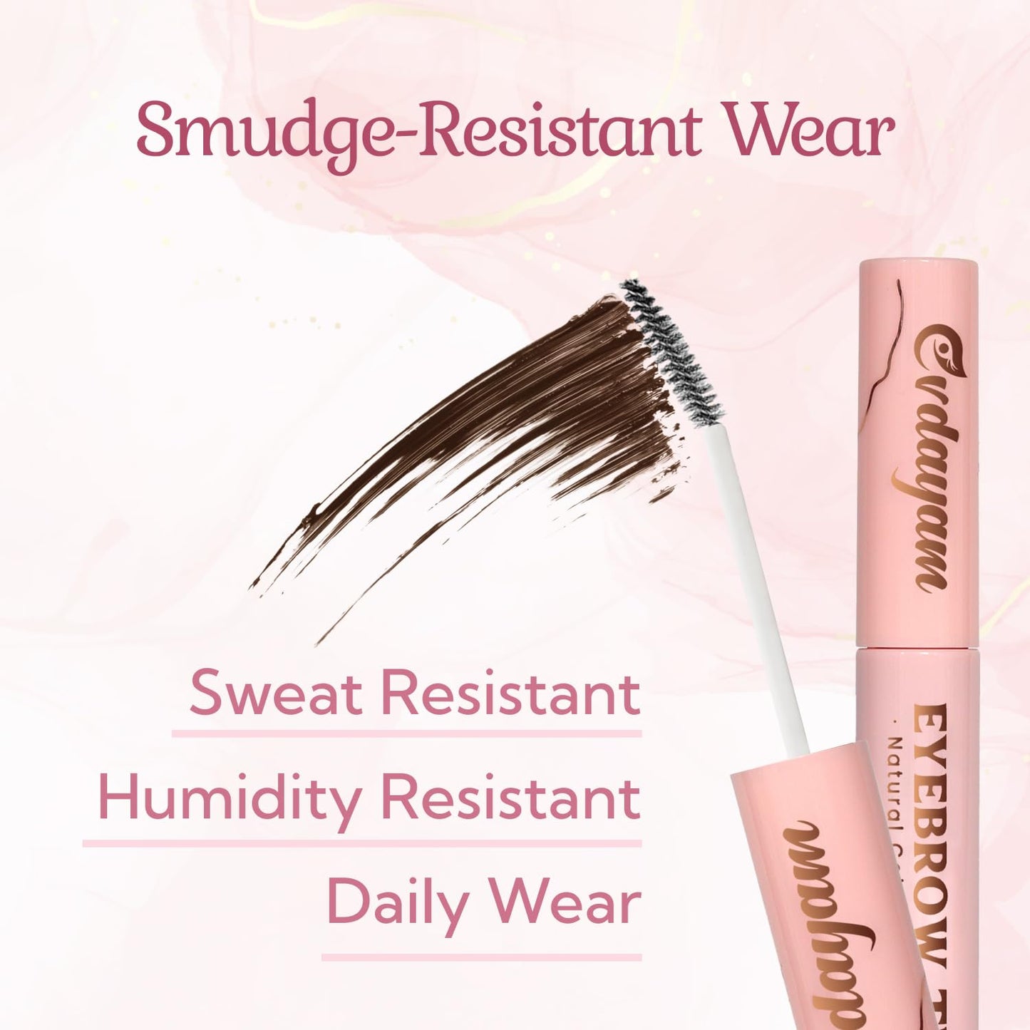 Eyebrow Tint & Eyebrow Gel – Smudge-Proof, Long-Lasting Color & Shape, Easy Application, Natural Full Eyebrow（Medium brown）