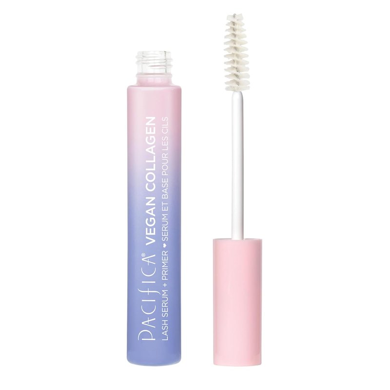Vegan Collagen Eye Lash Serum & Clear Mascara Primer - Conditioning Formula with Vitamin B & E for Longer, Fuller Lashes