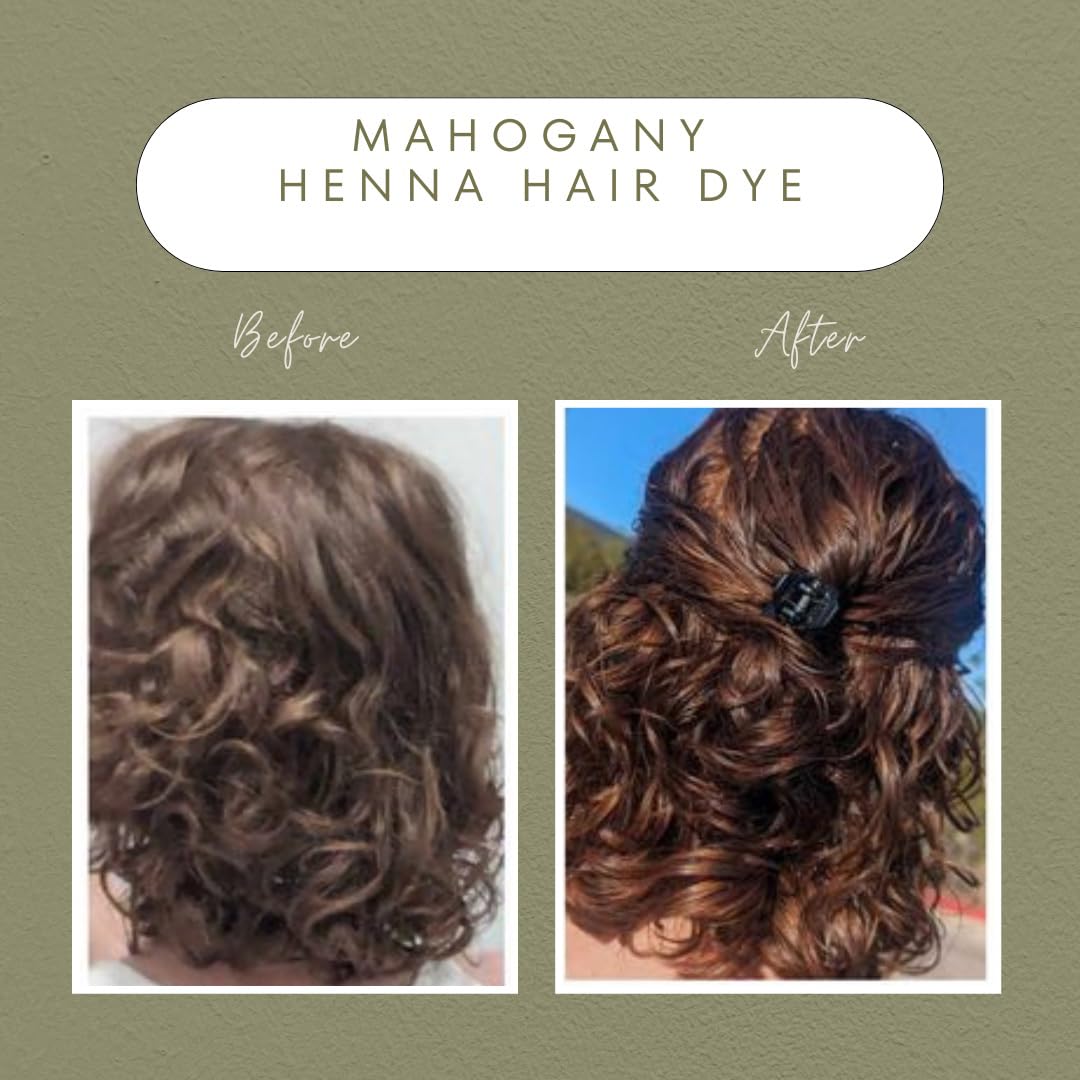 Mahogany Henna Hair & Beard Color | Natural Plant-Based Dye - 3 Packs, 100 Grams