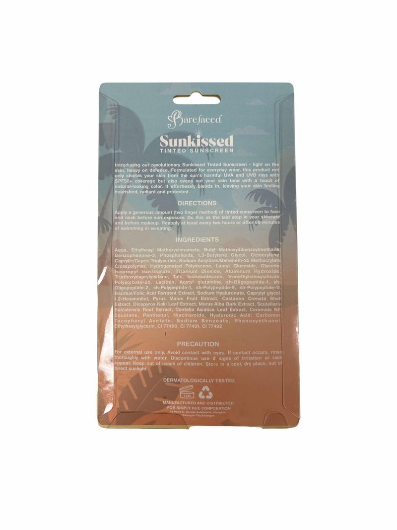 Barefaced Sunkissed Tinted LIGHT Sunscreen SPF 50 PA++++, 50g
