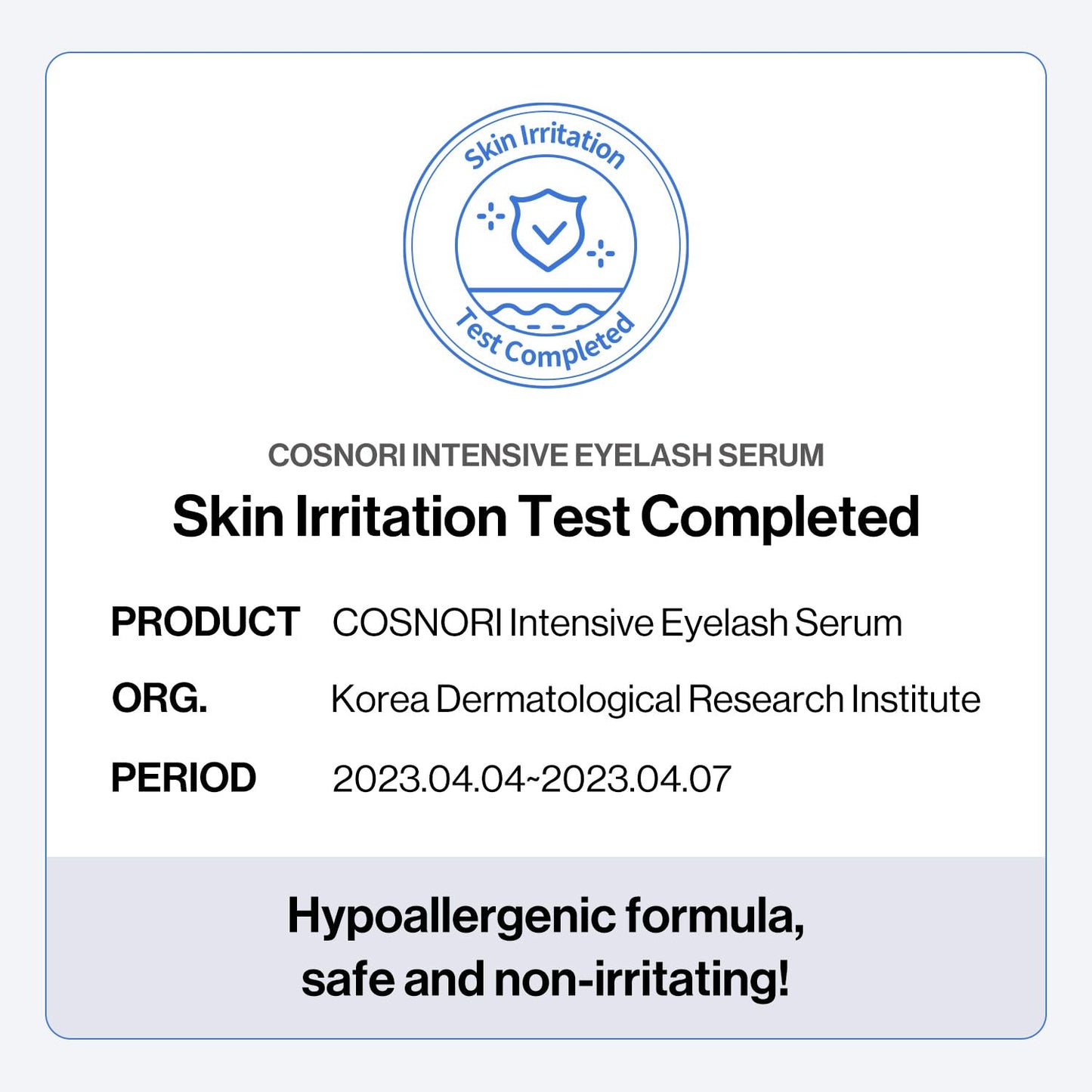 COSNORI Intensive Eyelash Serum - Korean Eyelash Root Care Serum for Healthier and Stronger Lashes - High Purity Protein, Plant-Based Collagen - Hypoallergenic Formula, Non-Irritating, 0.2 fl.oz