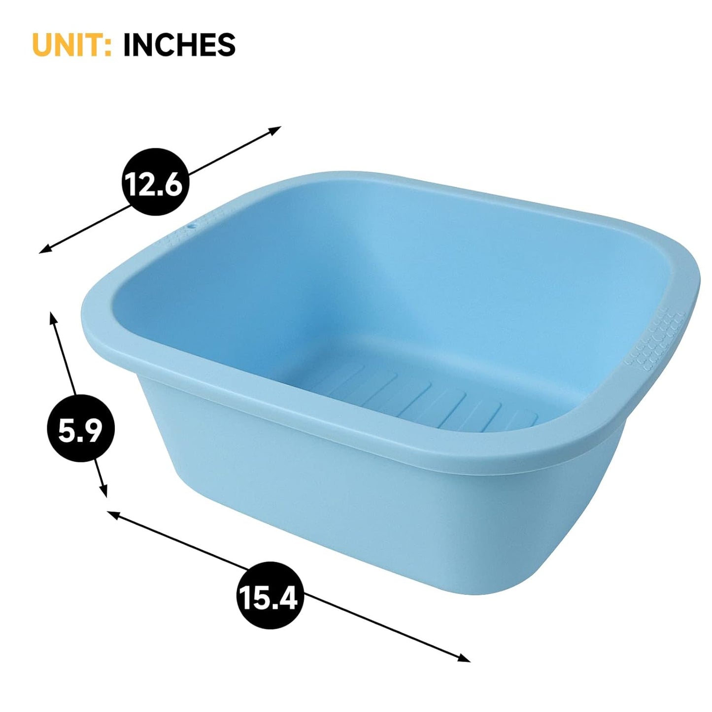 Foot Soaking Bath Basin - Large Feet Massager Tub for Home Spa Pedicure | 2 Pack Green & Blue