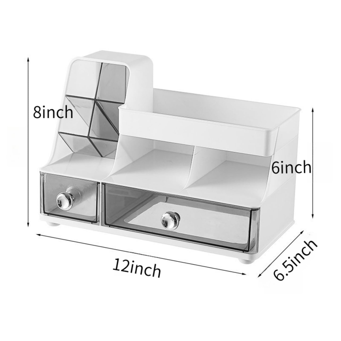 Makeup Organizer with Drawers for Vanity,Bathroom Countertop Organizer with Brushes Holder,Skincare Storage Organizer,Perfect Cosmetic Display Case for Your Beauty Essential
