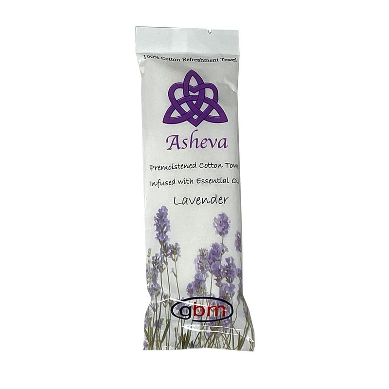 Oshibori Disposable Towels - Luxurious Moist Cotton Refreshing Towels | 8" x 9" - Lavender, Lemon & Tea Tree Scents