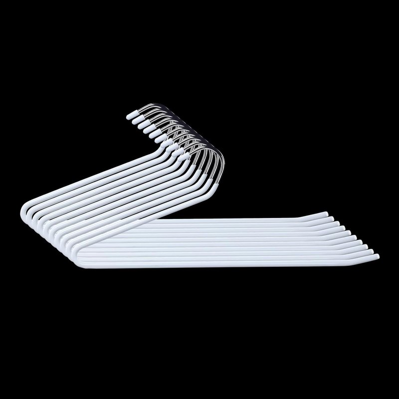 Jean Hangers for Closet - 10 Pack Non-Slip Stainless Steel Space Saving Hangers | Durable Design