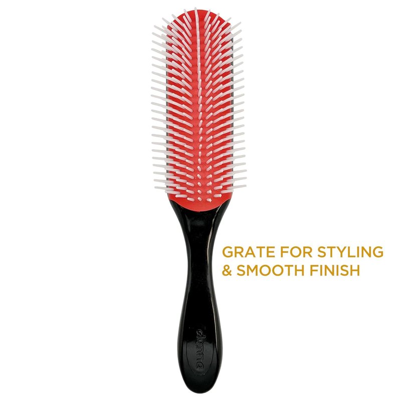 Medium Styling Brush for Textured & Natural Hair - Flexible Bristles for Easy Detangling & Curl Definition | Smooth Grip Handle