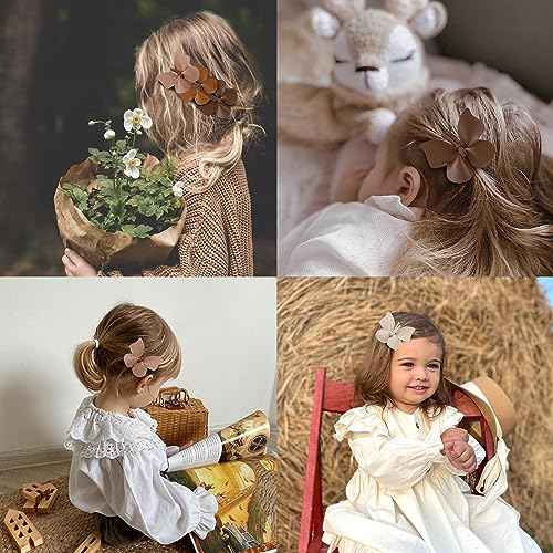 20 pcs Butterfly Hair Clips for Girls Women Toddler Baby,Leather Bows With Fully Lined Alligator Clips,Handmade Hair Accessories for Kids Child Teen Back to School Young Gifts Thick Thin Hair¡¦