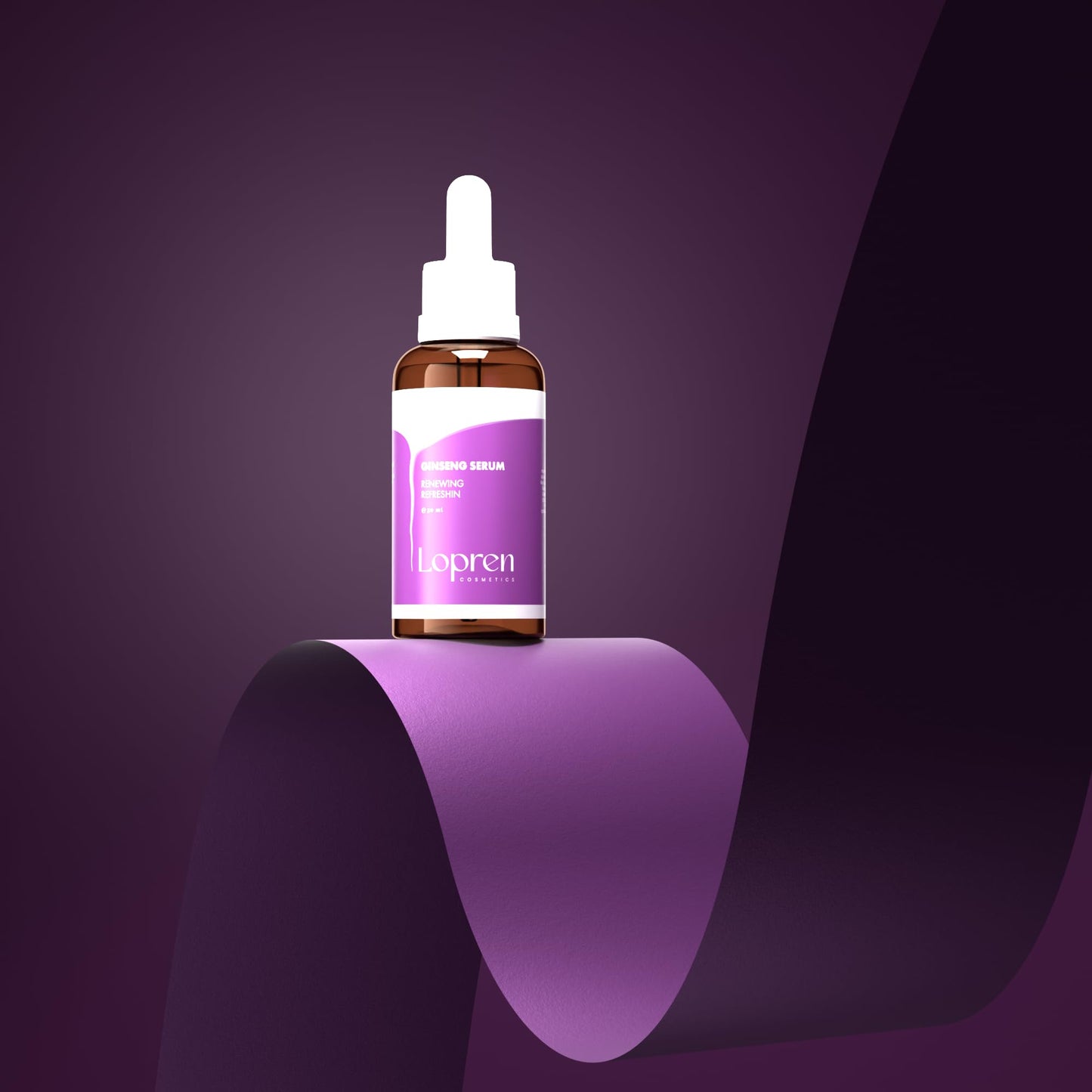 Lopren Ginseng Serum, Skin Renewing & Hydrating Facial Serum, High-Potency Ginseng & Peptides for Anti-Aging, Wrinkle Care & Skin Radiance, Paraben-Free & Fragrance-Free, 1 Fl Oz