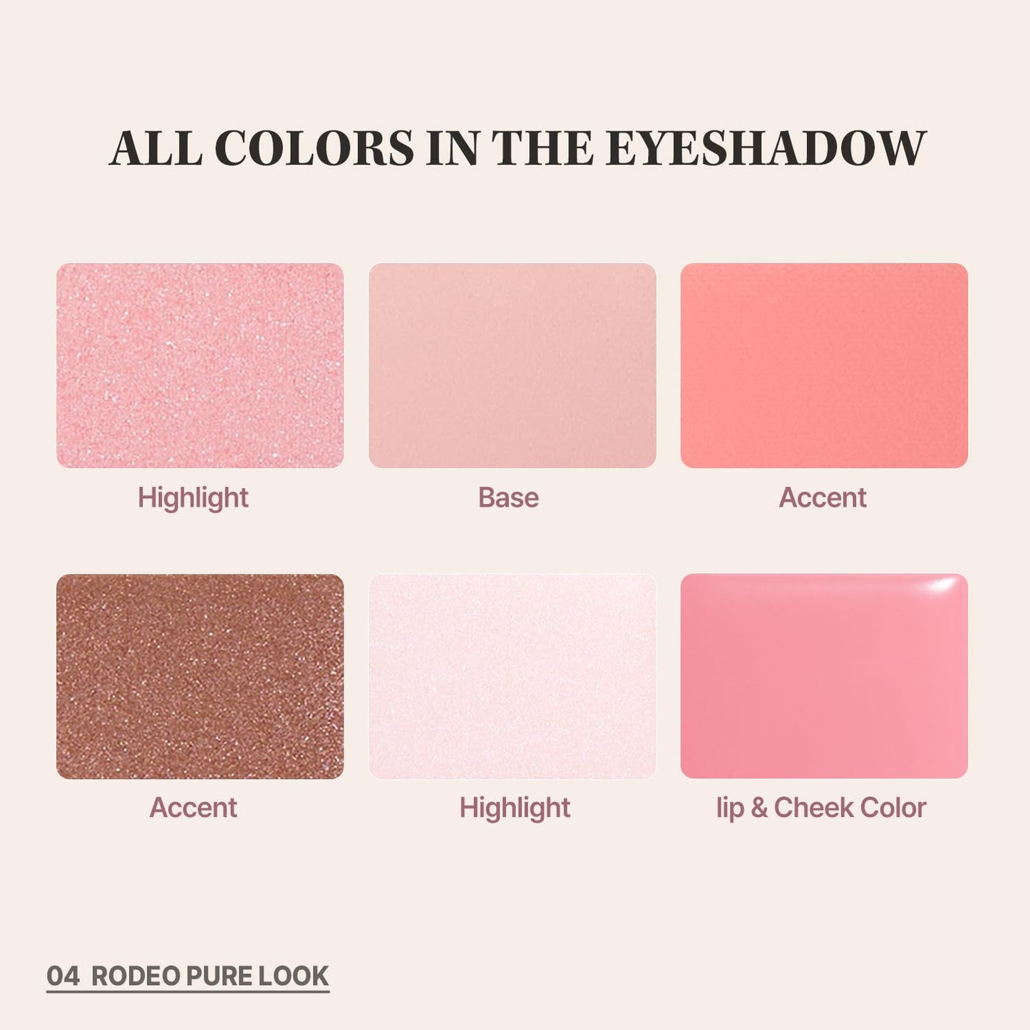 CHOSUNGAH BEAUTY My Magazine Eyeshadow Palette - Warm Baby Pink, All-in-One Matte, Shimmer & Glitter Finishes, 5 Colors, Multi-use for Eyes, Lips & Cheeks, 0.21oz
