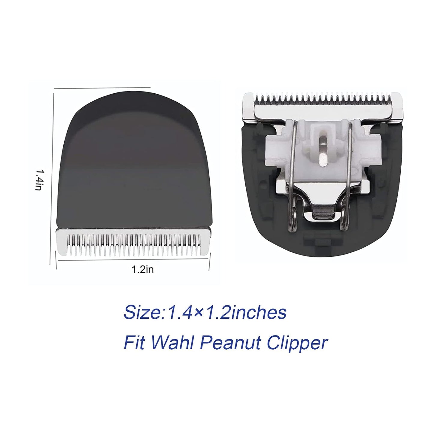 Peanut Hair Clipper Replacement Blades - Professional Snap-On Blades | Black - 4 Pack