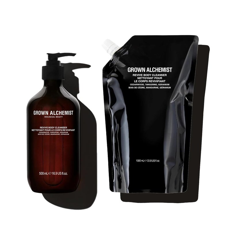 Grown Alchemist Revive Body Cleanser Set - Hydrating Formula with Refill | 500mL + 1L