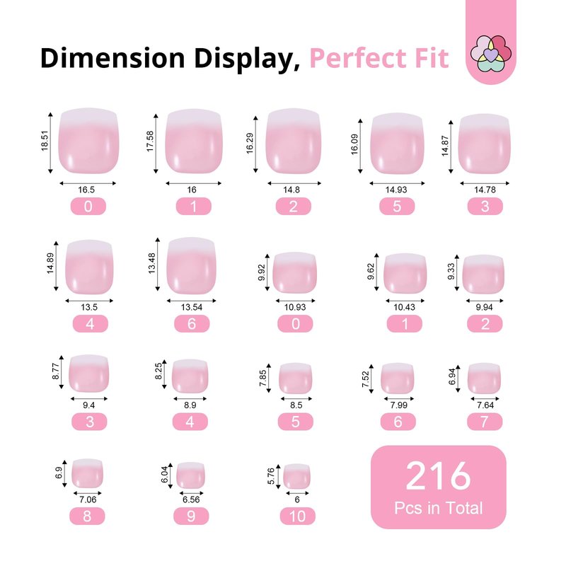 SAVILAND Gel Nail X Kit for Toes: 216 Pcs Toenail Press Ons White Pink Ombre Fake Toe Nails Long Lasting Solid Nail Glue Gel Nail Dryer Acrylic Nail Drill for Quick Nail Extension Starter Home DIY