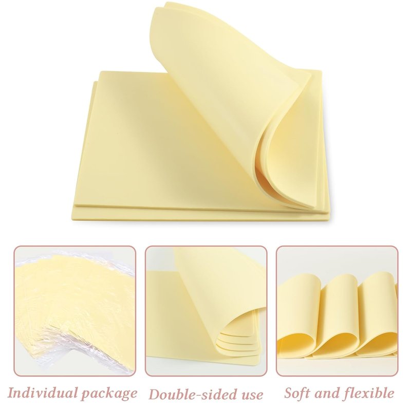 Tattoo Practice Skin - Realistic Double-Sided 3mm Blank Kit | 7.68x11.61 Inches (15 Pcs)