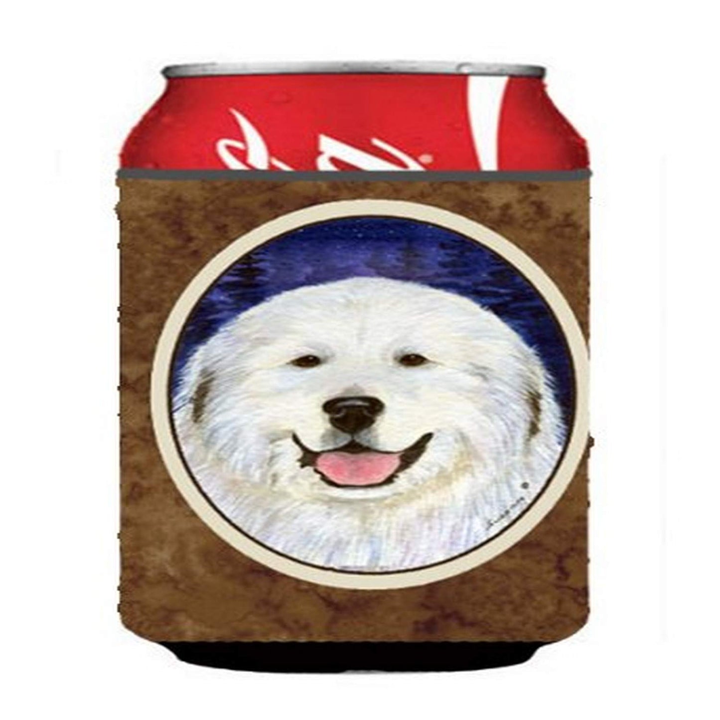 Caroline's Treasures SS8242CC Great Pyrenees Can or Bottle Hugger Cooler Washable Drink Sleeve Collapsible Beverage Insulated Holder, Can Hugger, Multicolor