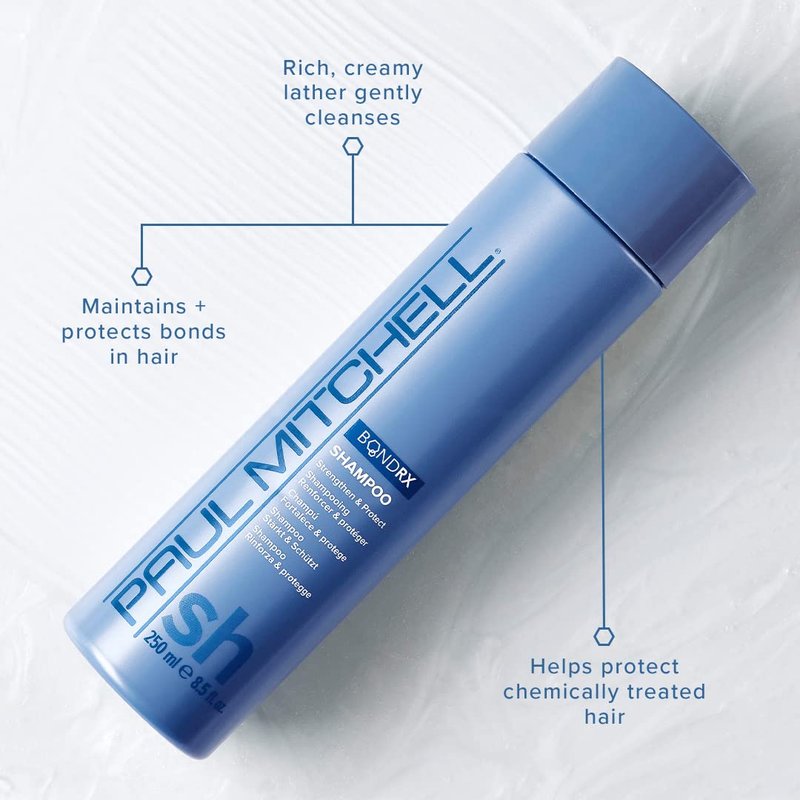 Paul Mitchell Bond Rx Shampoo, Strengthens + Protects, For Chemically Treated + Damaged Hair, 8.5 oz