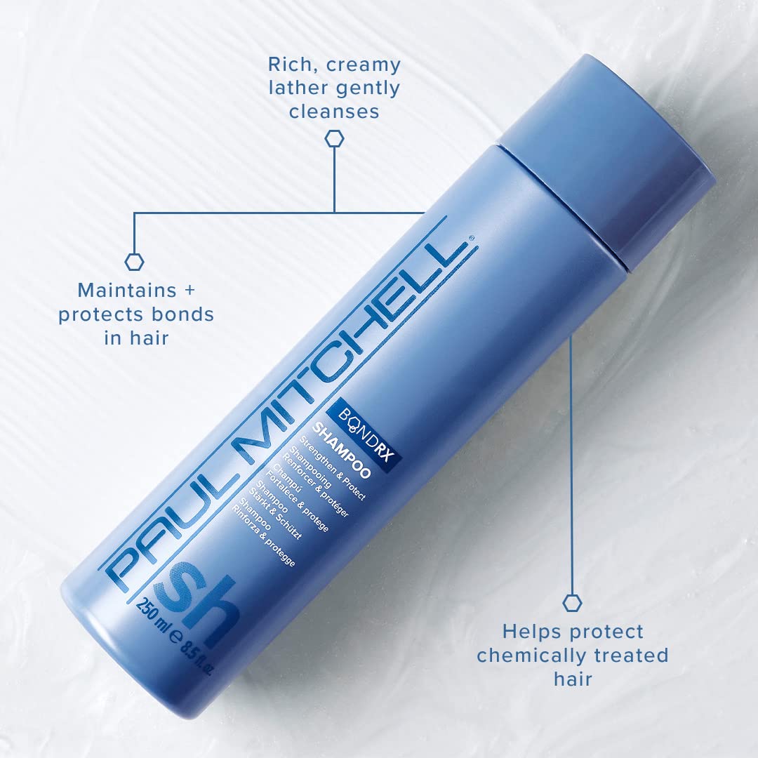 Paul Mitchell Bond Rx Shampoo, Strengthens + Protects, For Chemically Treated + Damaged Hair, 24 oz