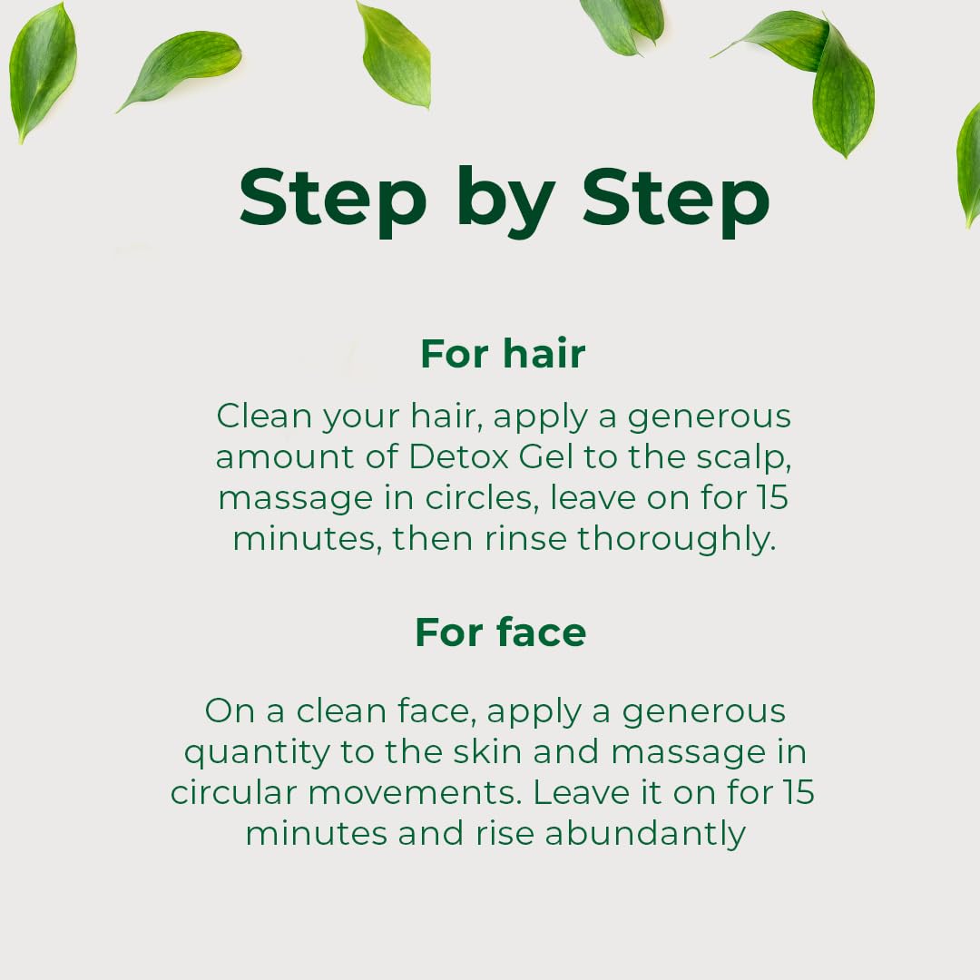 Detox Hydrating Gel Hair Mask - Hair & Scalp Oilness Control, Protection & Nourishment, Hair Care Products for Women - VEGAN, Green Clay, Red Seaweed Extracts - 7.05oz - Sweet Pro