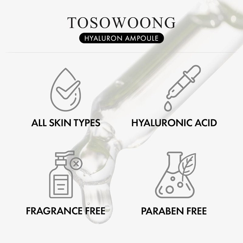 Hyaluronic Acid Ampoule - Hydrating Anti-Aging Face Serum for Dry Skin | Korean Skincare, 100ml