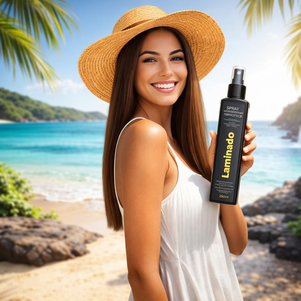 Lina Zapata LZ Heat Protectant Spray for Hair, Anti-Frizz Leave-In Smoothing Spray with Phytokeratin, Heat Protection for Blow Drying, Flat Iron and Curling, All Hair Types, 8.45 Fl Oz
