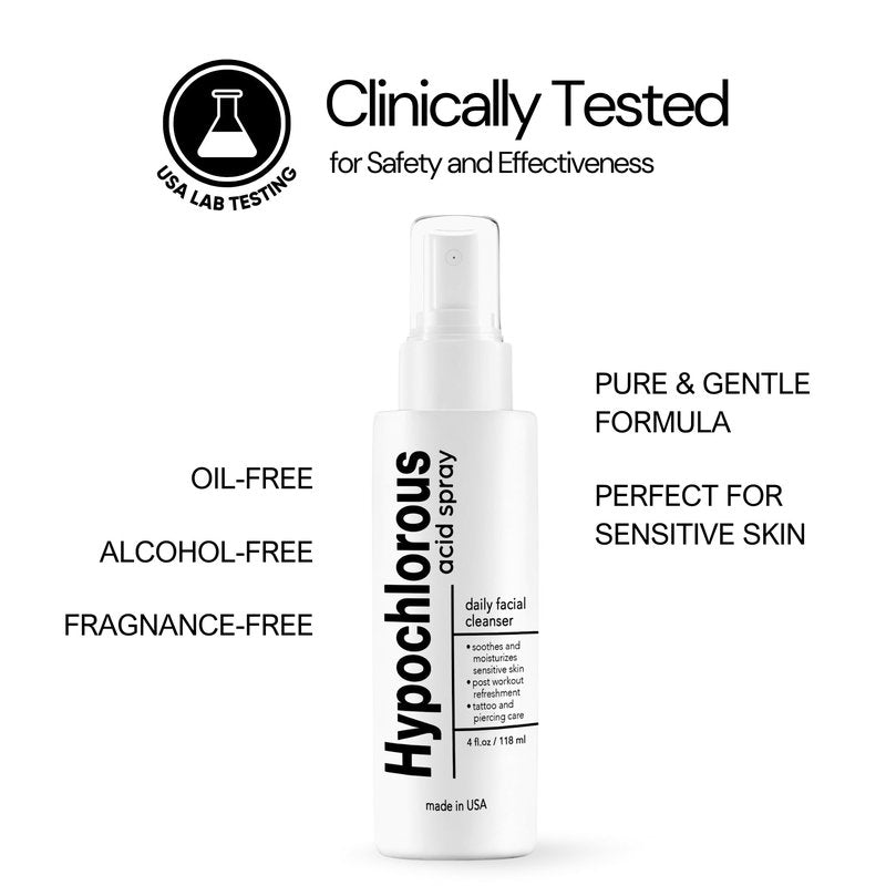 BodyJ4You Hypochlorous Acid Spray for Face Cleaner - HOCL Facial Toner Acne Sensitive Skin - HOCL Molecule Spray Topical Skin Redness Relief Breakouts - Piercing Aftercare Fine Mist - Pack of 2