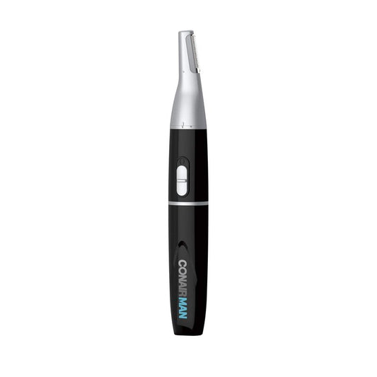 ConairMAN All-in-One Personal Trimmer for Men, for Nose, Ear, Eyebrows and Sideburns Hair Trimmer, 4 piece Men's Grooming Kit, Lithium Battery-Powered