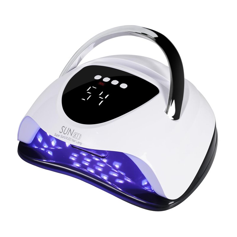 WEVILI Professional 288W UV/LED Nail Lamp with Smart Sensor, 63 LED Beads UV Light for Gel Nails, 4 Timer Settings, Portable Handle Fast Curing Gel Nail Dryer for Gel Polish, Salon & Home Use