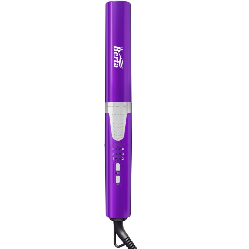 BERTA 2 in 1 Flat Iron Professional Hair Straightener & Curler Iron,Ceramic 1 Inch Curling Iron,Fast Heating Curling Wand Adjustable Temp for All Hair Types