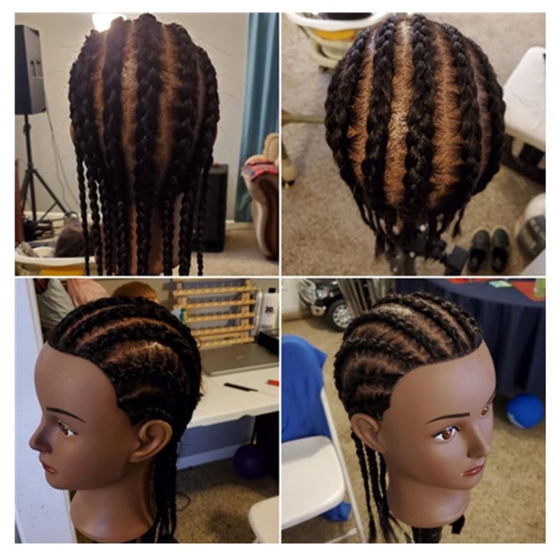 Mannequin Head 100% Real Hair Training Head Manikin for Hairdresser Training and Styling Practice Cosmetology Doll Head Practice Braiding Hair - With Clamp Stand