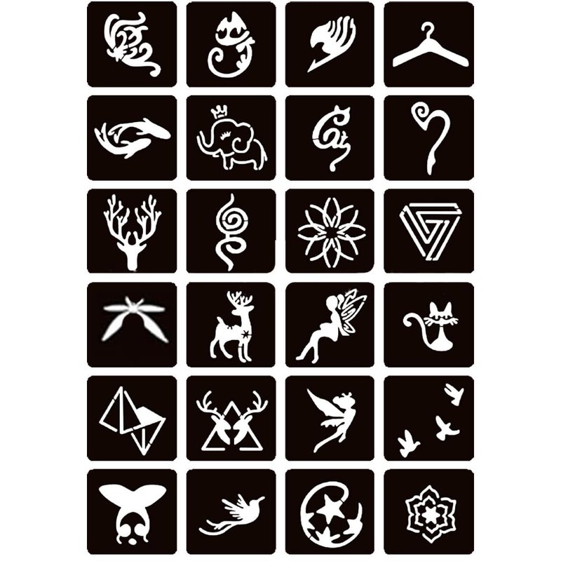 Moricher Henna tattoo kit Temporary Tattoo Kits 5 cones 96 Stencils Gifts for DIY Art Party