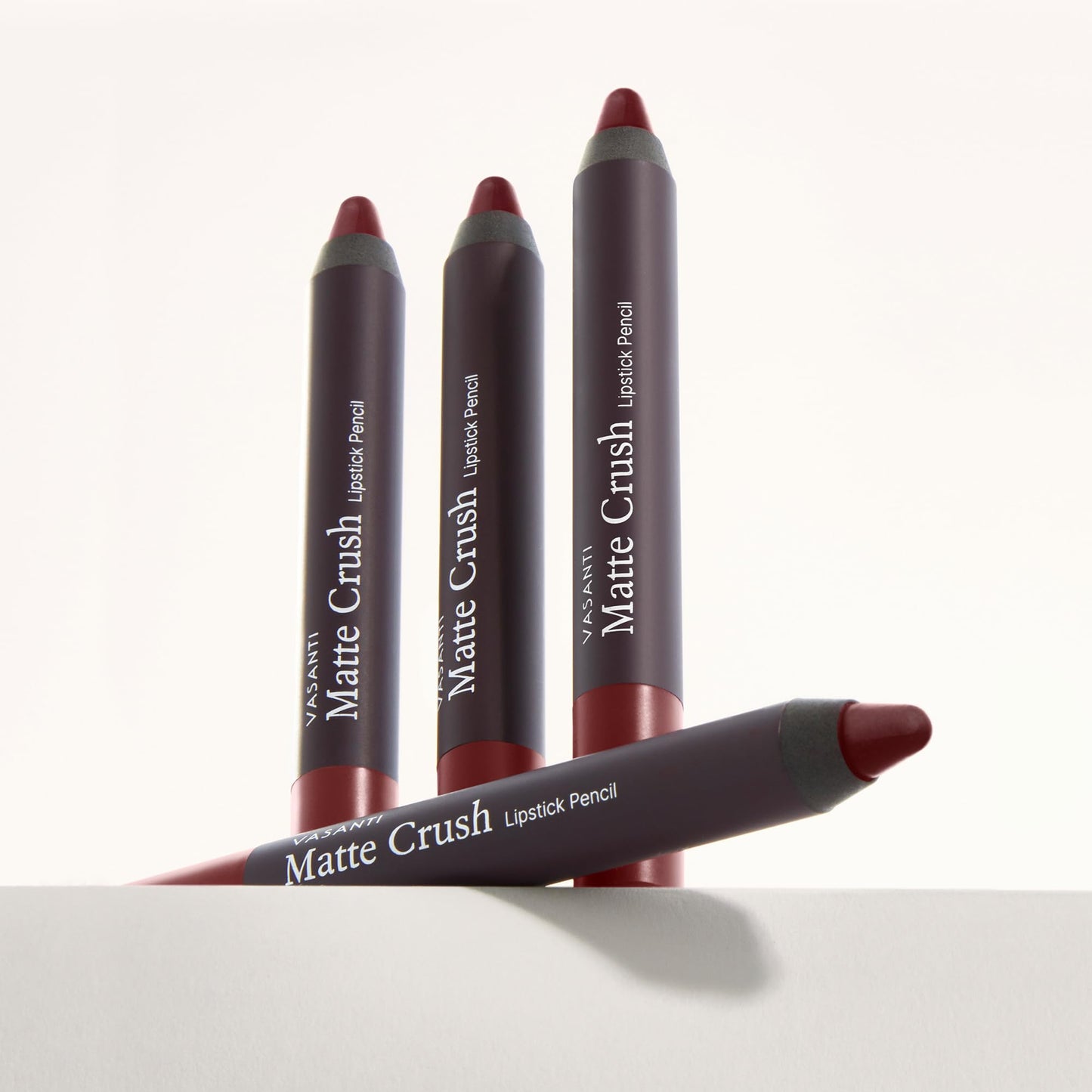 VASANTI Matte Crush Lipstick Pencil (Rosy Pout) | Long-Lasting, Water-Resistant Lip Liner Pencil that Won’t Smudge | Highly Pigmented, Soft Matte Lip Pencil