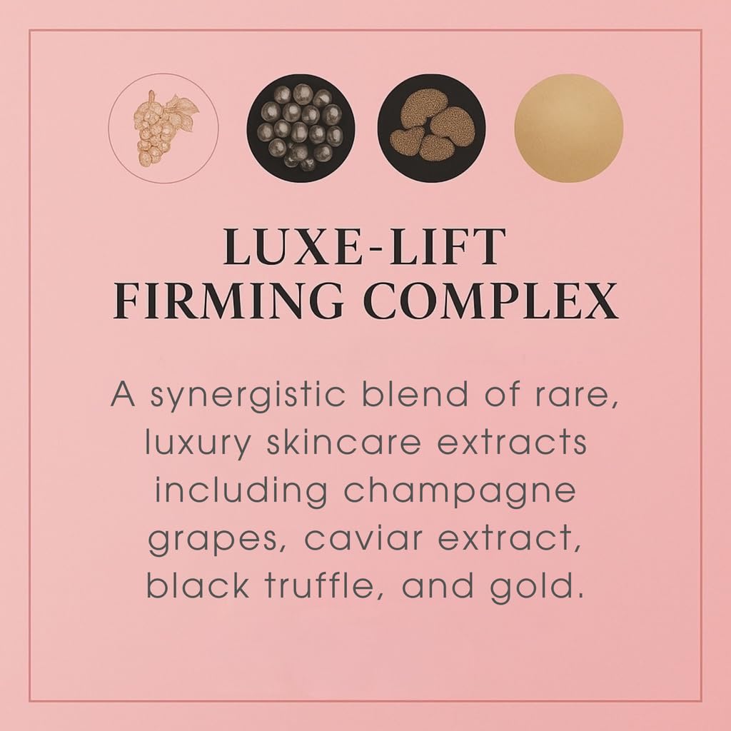 Consult Beaute - Champagne Lift Firming Serum Concentrate for Face - Anti-Aging - Accumulative Support for Sagging Skin - Hydrate & Reduce Fine Lines and Wrinkles - Daily Skin Treatment - 2 Fl Oz