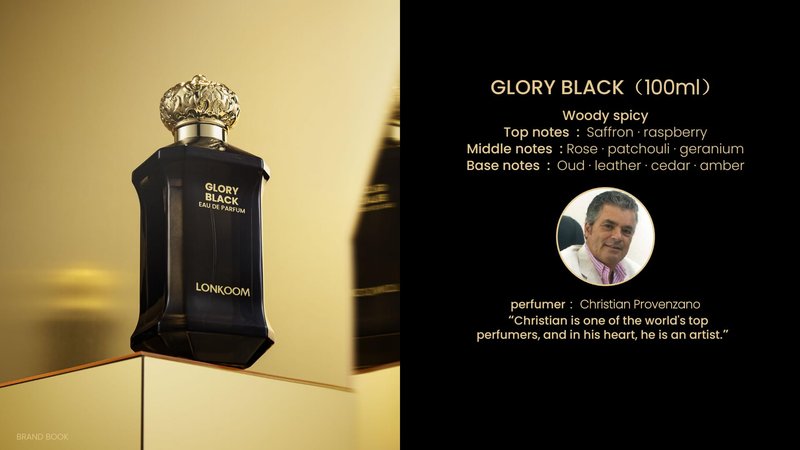 LONKOOM Regal Black Perfume for Men, Woody Spicy Eau De Parfum Spray Long-Lasting Fragrance Cologne 3.4 Fl Oz/100ml, Notes of Frankincense Black Pepper Bergamot Vetiver Papyrus Sandalwood Rose Saffron
