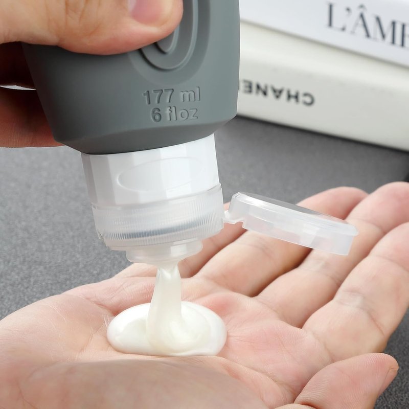 Travel Bottles Set - TSA Approved Leak Proof Containers | BPA Free Refillable Capsules with Labels