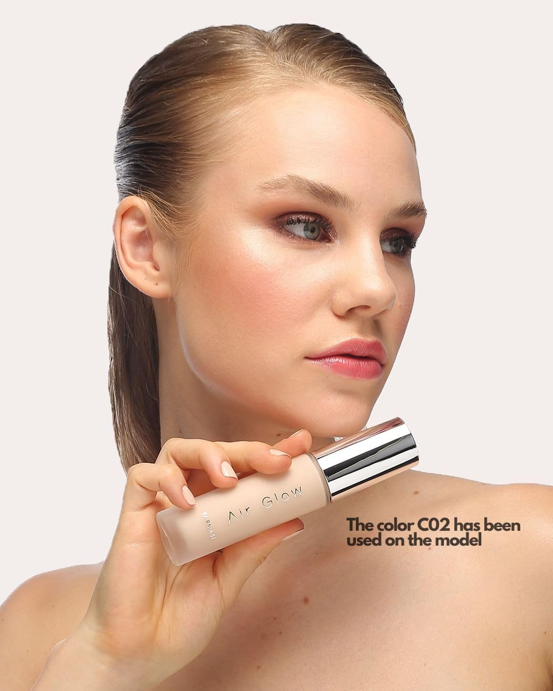 Air Glow Foundation - Lightweight Liquid with Hyaluronic Acid for Dewy Radiance | Buildable Coverage, 1 fl oz, C05