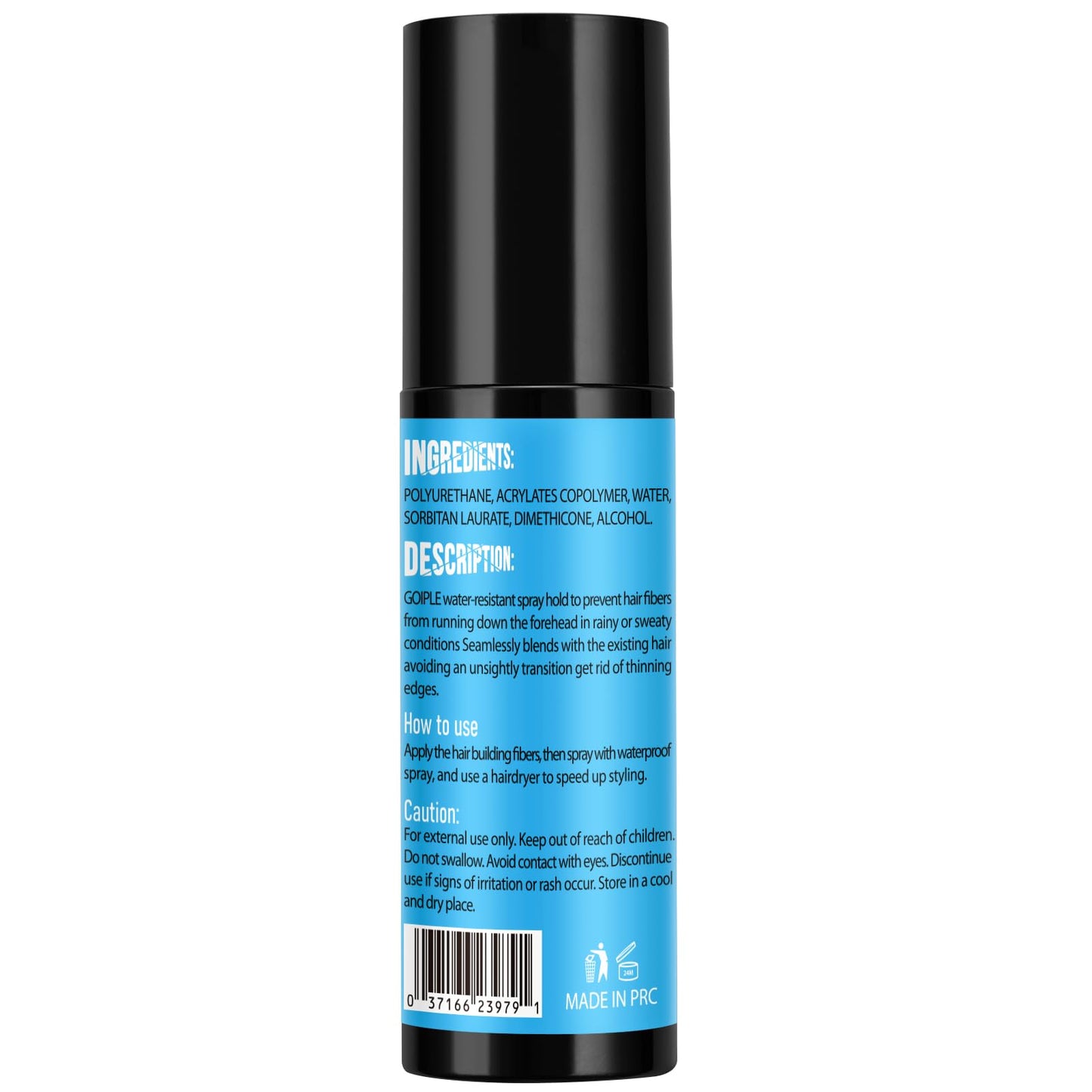 Hair Fiber Water Resistant Spray for Men, Hair Fiber Holding Sprays for Black Hairs Extra Hold | Barber Enhancement Spray for Mens Hair & Beard, Waterproof Hairline Enhancer & Volumizing Sprays