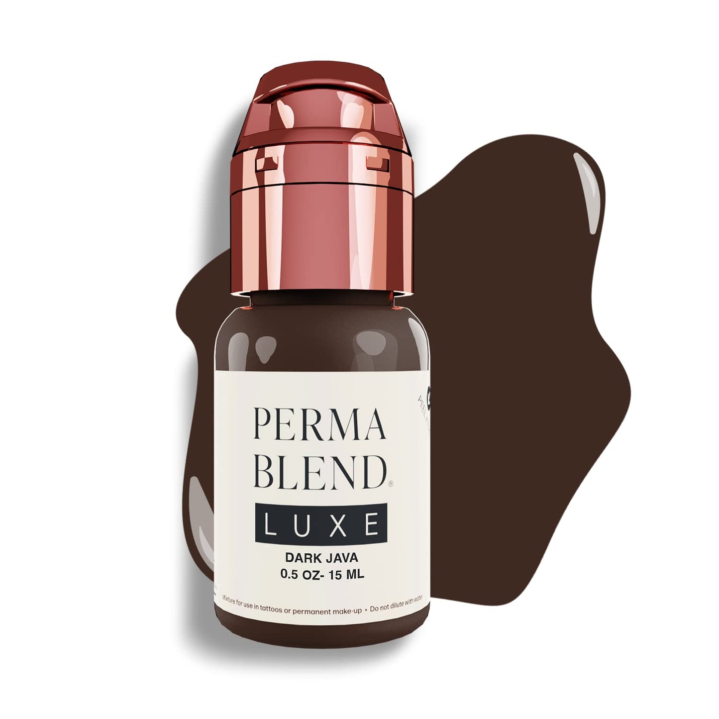 Perma Blend Luxe - Dark Java - Vegan Lip Tattoo Ink - Warm Brown Microblading Pigment with Medium-High Opacity - for Lip Blush & Permanent Makeup - Cruelty-Free (0.5 oz)