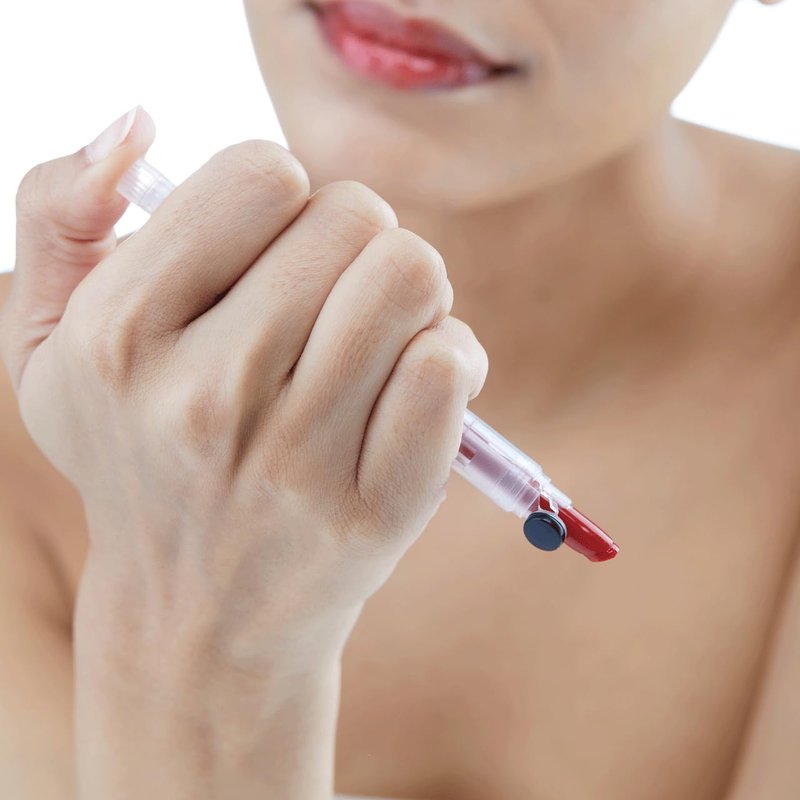 CLICKA One-Touch Retractable Tinted Lip Balm, Moisturizing Lip Gloss with Menthol (Rose Pink) Korean Lip Care