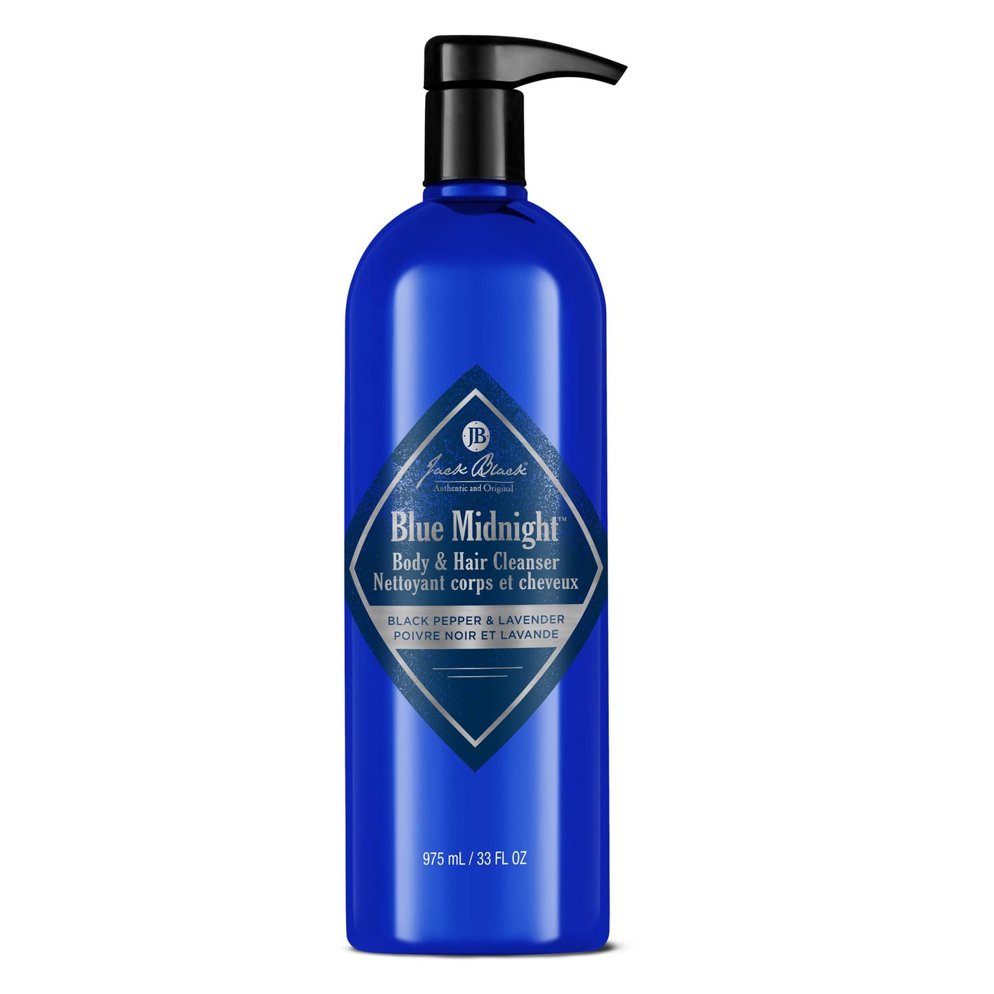 Jack Black Blue Midnight Body & Hair Cleanser, 33 Fl Oz – Black Pepper & Lavender – Mens Body Wash, Mens Shampoo, Skin Care, Hair Care, Dual-Purpose Body Wash Men, Sulfate–Free