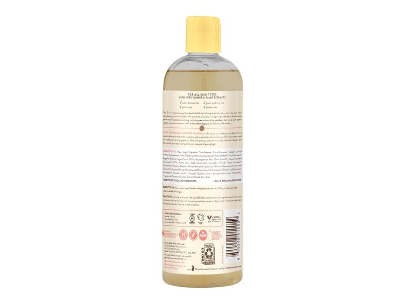 Moisturizing Oat & Calendula 2-in-1 Bubble Bath | Gentle Cleanser for Dry & Sensitive Skin – Vegan, Family Safe – 1 or 2 Pack