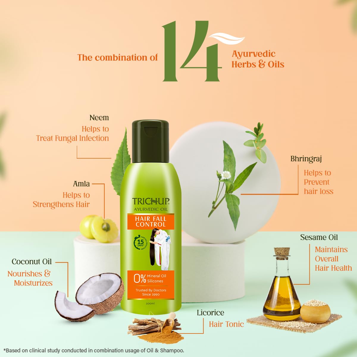 Trichup Hair Fall Control Oil Combo (3 x 200ml)