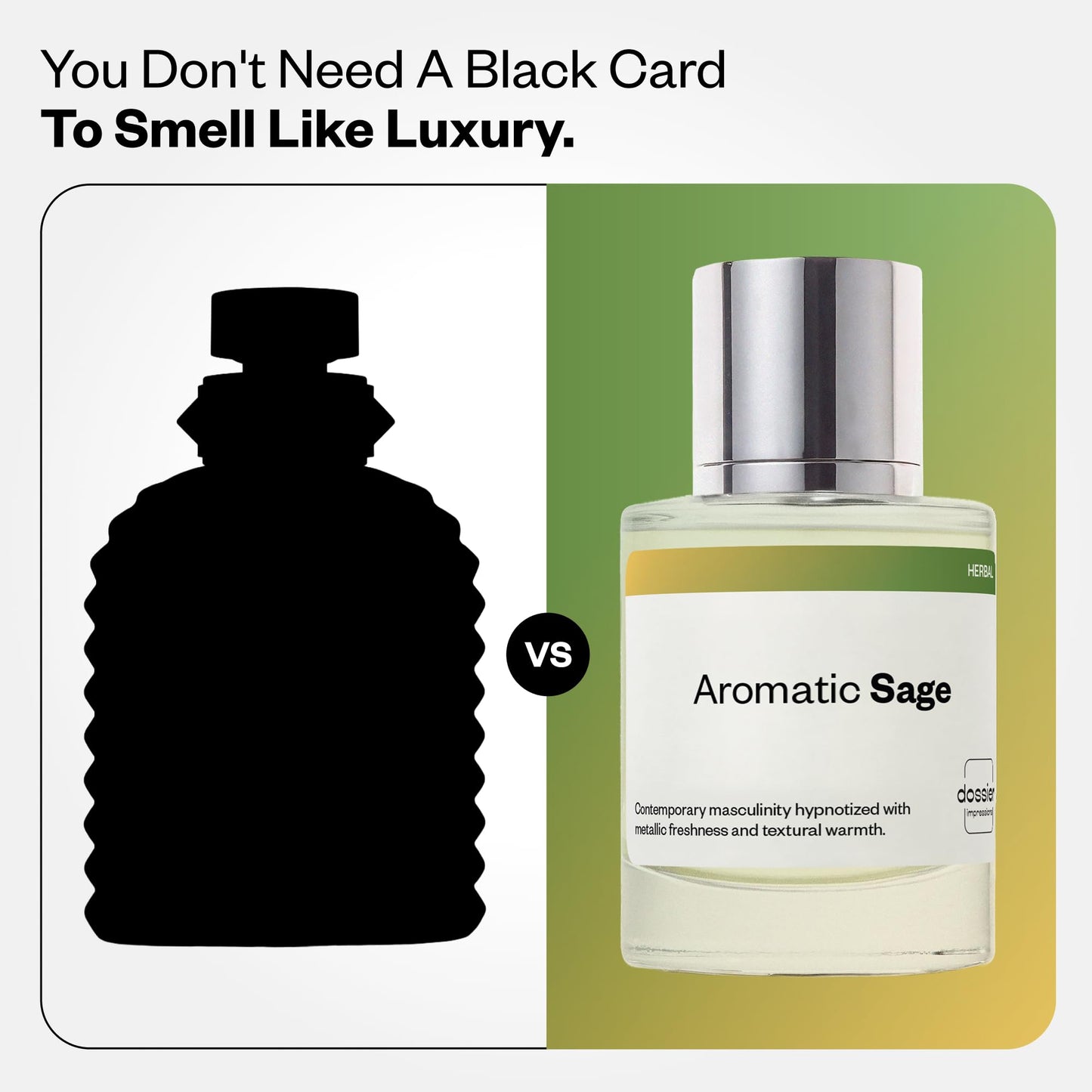 Dossier - Aromatic Sage - Eau de Parfum - Inspired by Born in Roma Uomo - Long-Lasting Fragrance - Masculine - 1.7 fl oz (50ml)