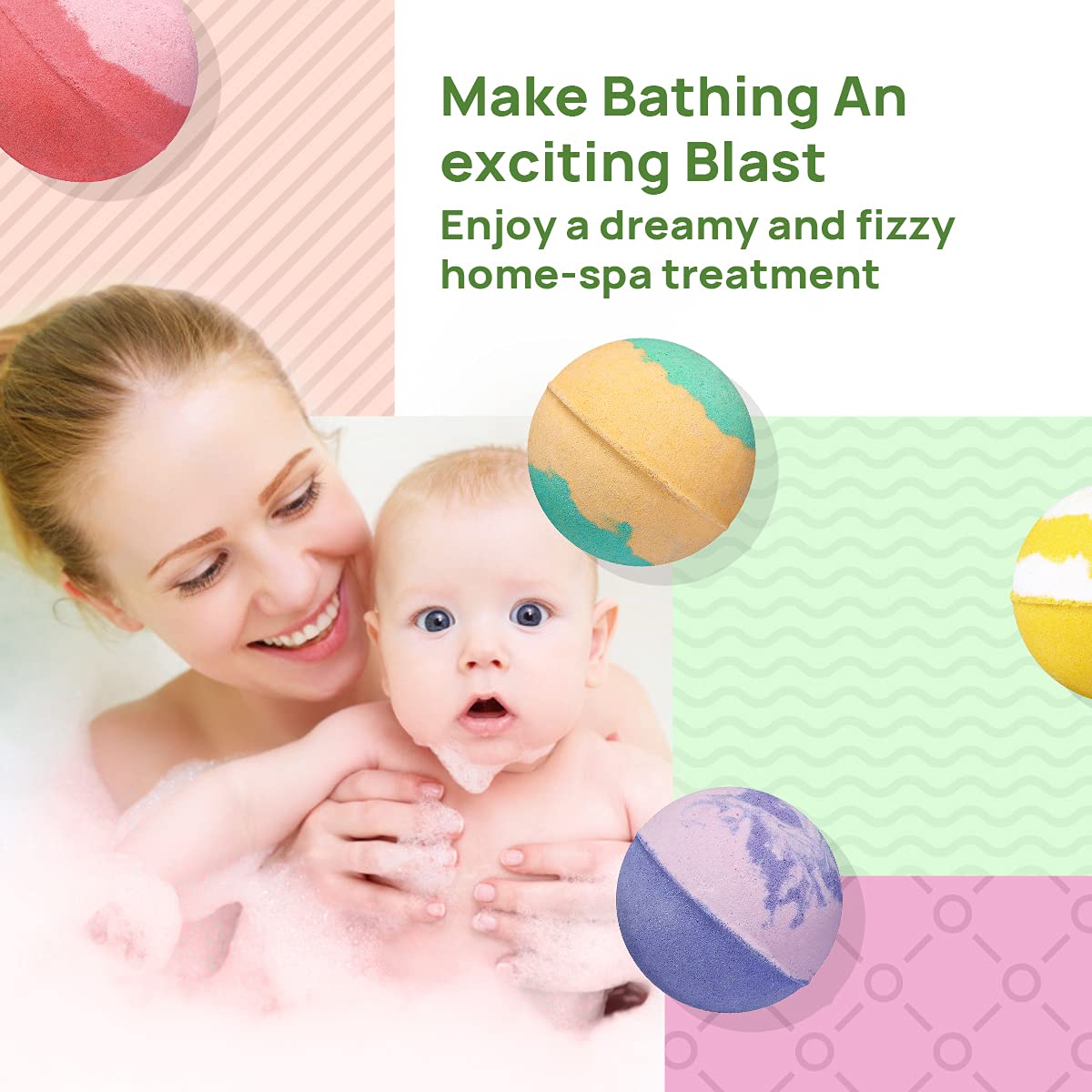 Lagunamoon Bath Bombs - 25 Extra Large Pieces, 3 Bubble Bars, Dried Flowers - Bubble Bath Shower Salts for Women, Men, Kids - Relaxing Bathbombs Gift Set Bath Essentials Shower Steamers