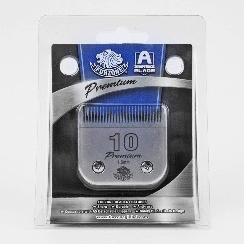 FURZONE Detachable Blade - Size 10 Blade 1/16", Made of Extra Durable Japanese Steel, Compatible with Most Andis, Oster, Wahl A5 Clippers