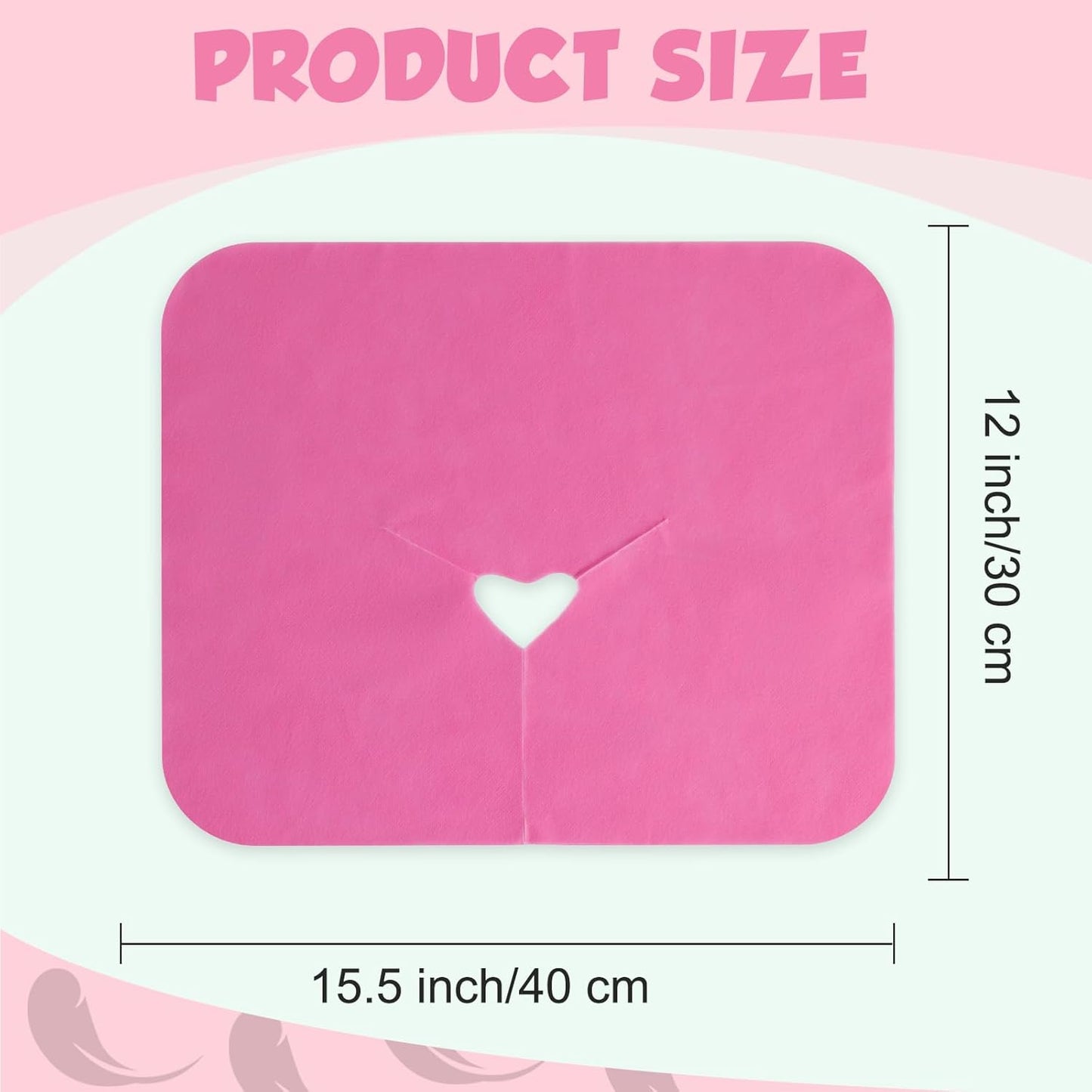 Disposable Face Cradle Covers - 100 Pack Massage Headrest Covers for Spa & Salon | 12 x 15.5 Inches (Pink)