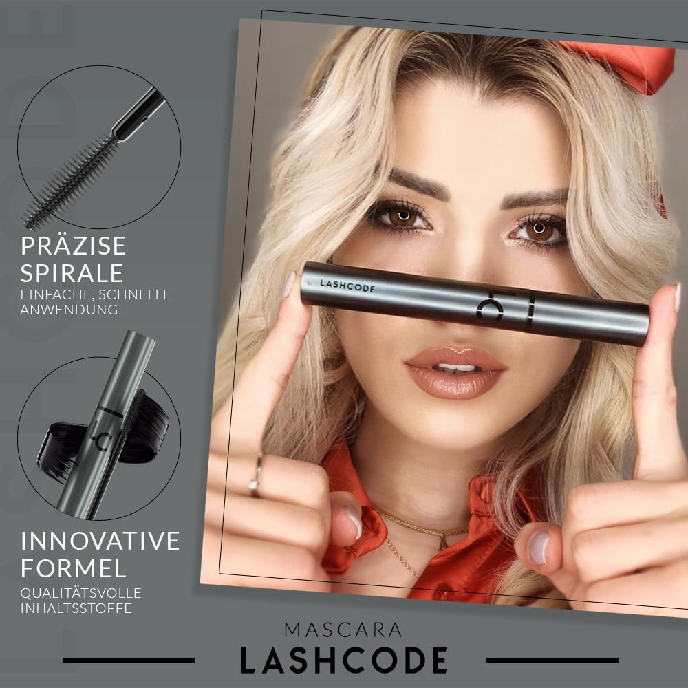 Eyelash Mascara 10ml - Extend & Thicken Lashes with Baicalein, Arginine & Germ Extracts | Volumizing Formula