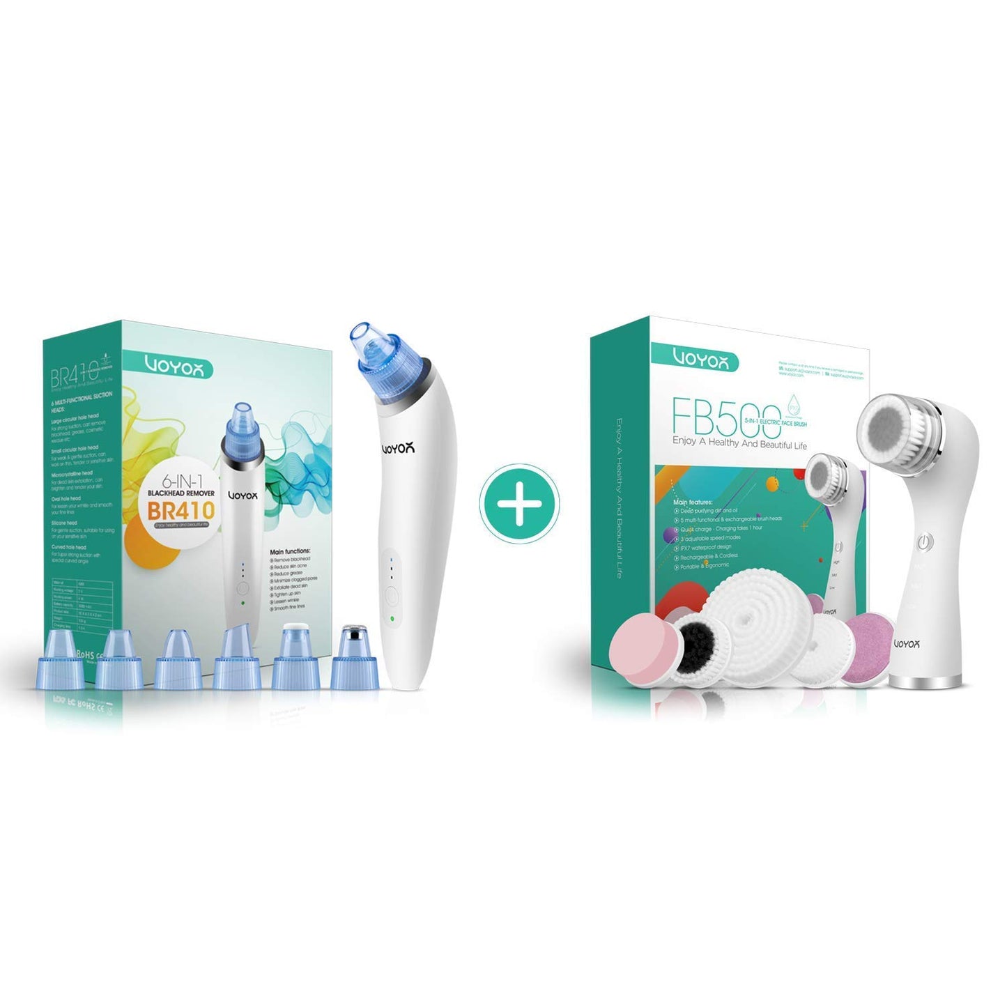 Blackhead Remover Pore Vacuum - Rechargeable Facial Cleansing Brush for Deep Cleaning & Exfoliation